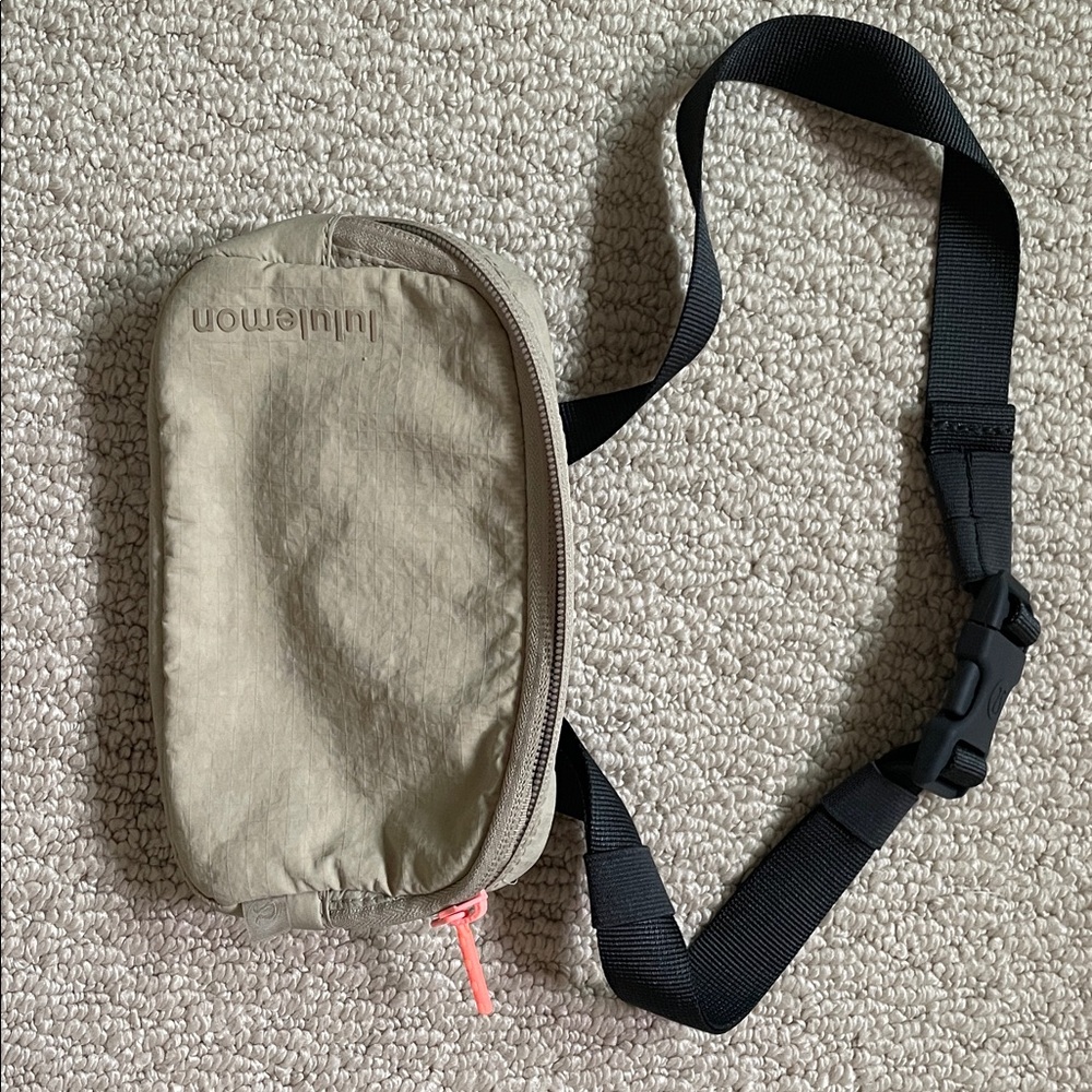 Lululemon Beige Bag with Black Strap